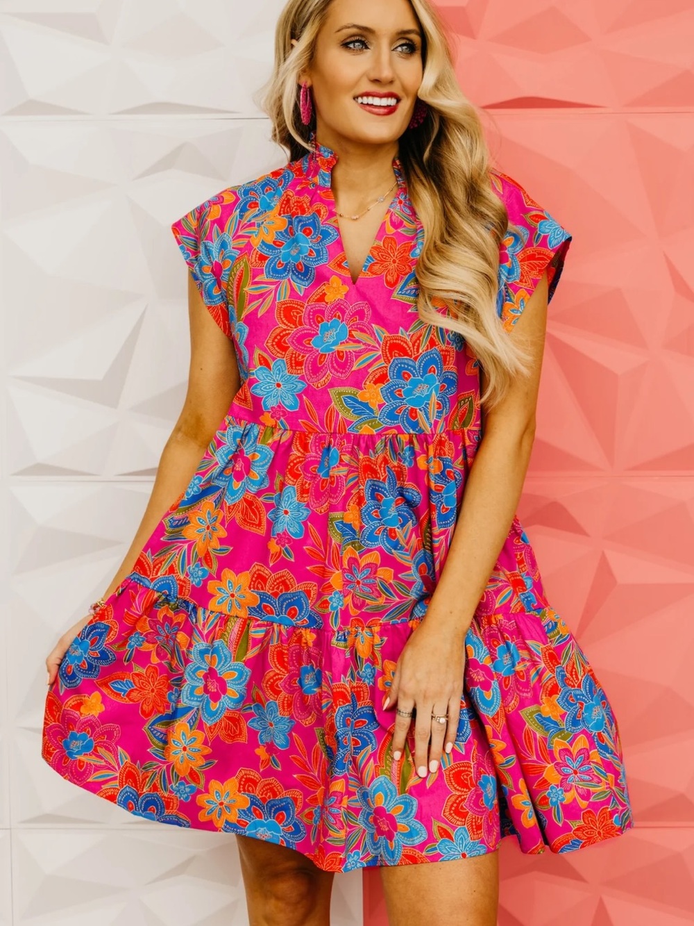 Mod Boutique Vivienne Floral Tiered Mini Dress